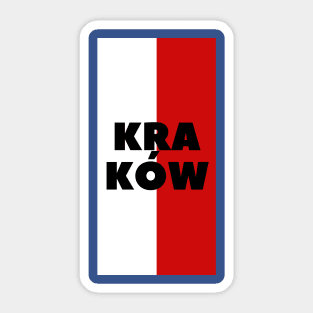 Kraków City in Polish Flag Vertical Sticker